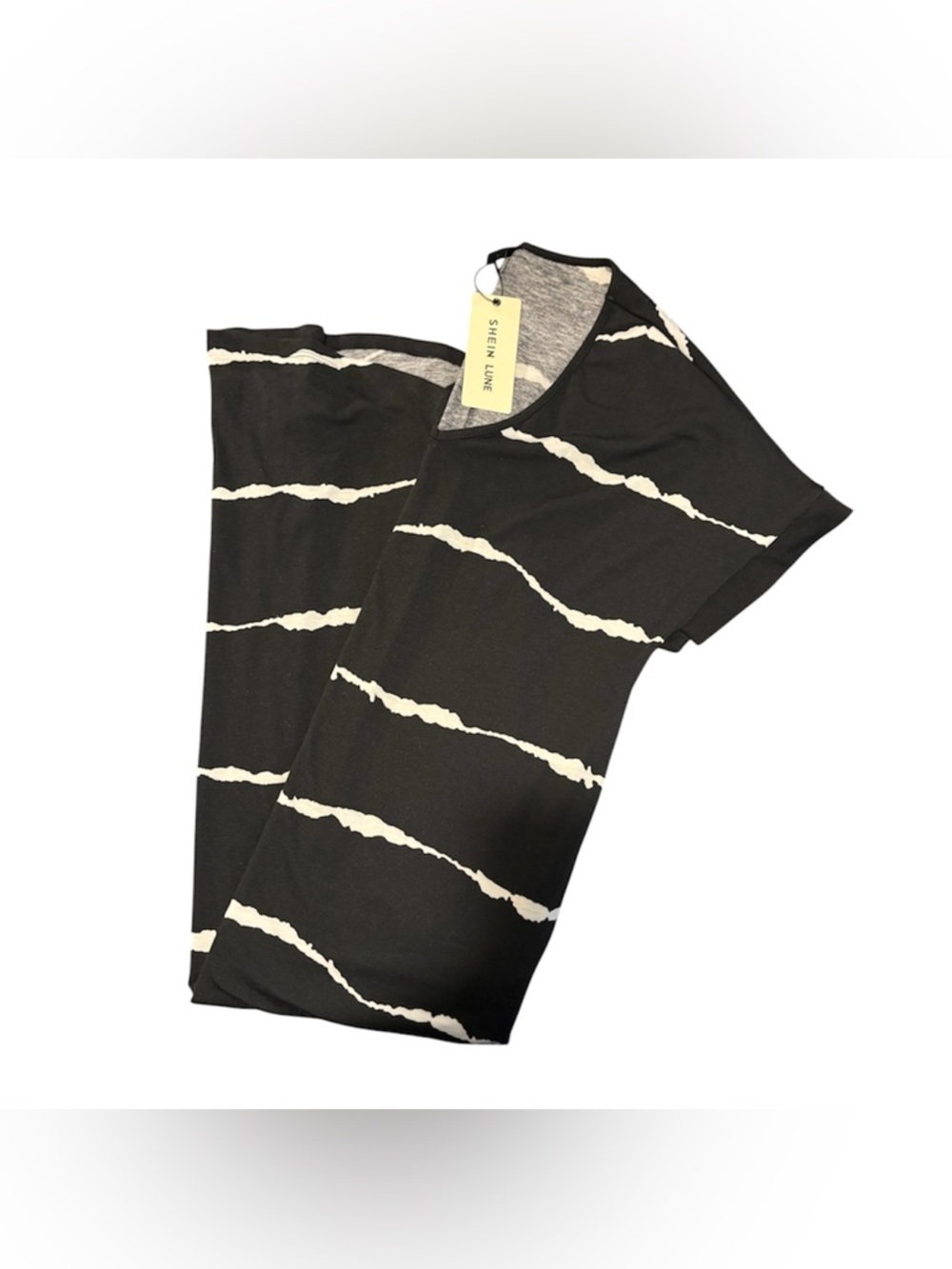 SHEIN Black Stripe Dress Medium NWT